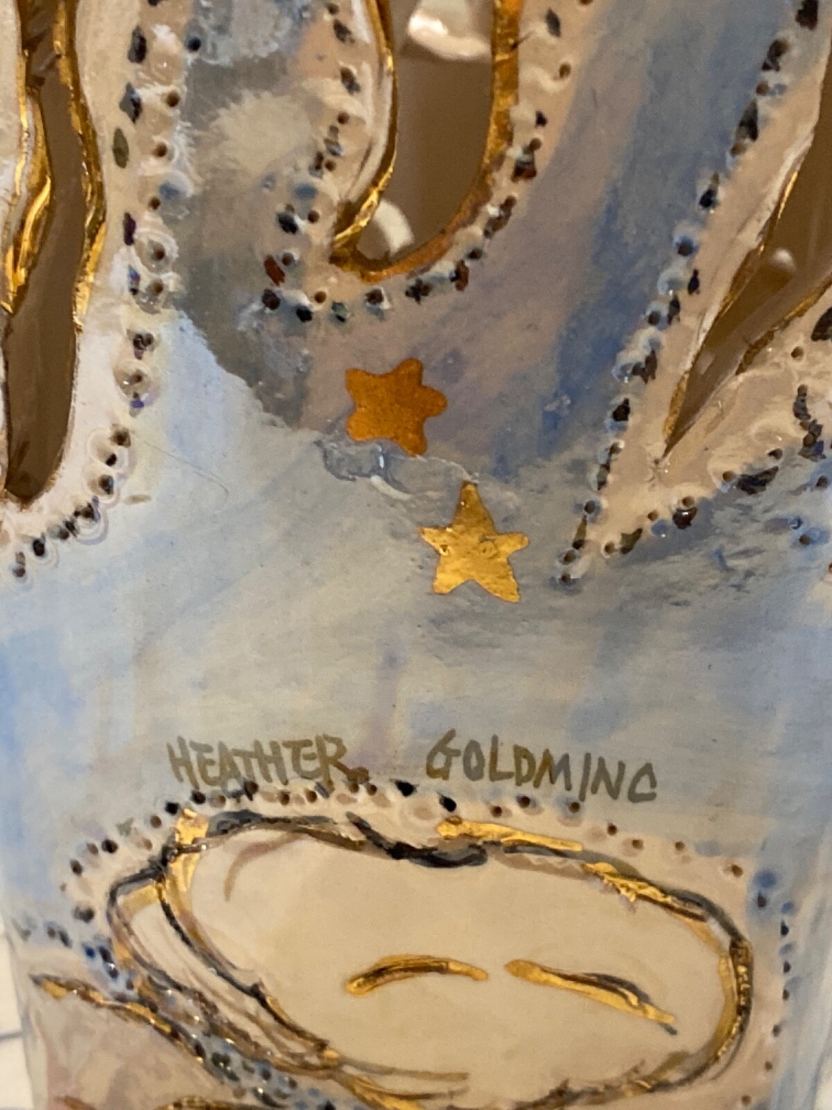 Blue Sky Clayworks Heather Goldminc Royal Collection Tea Light Angel House 12.75