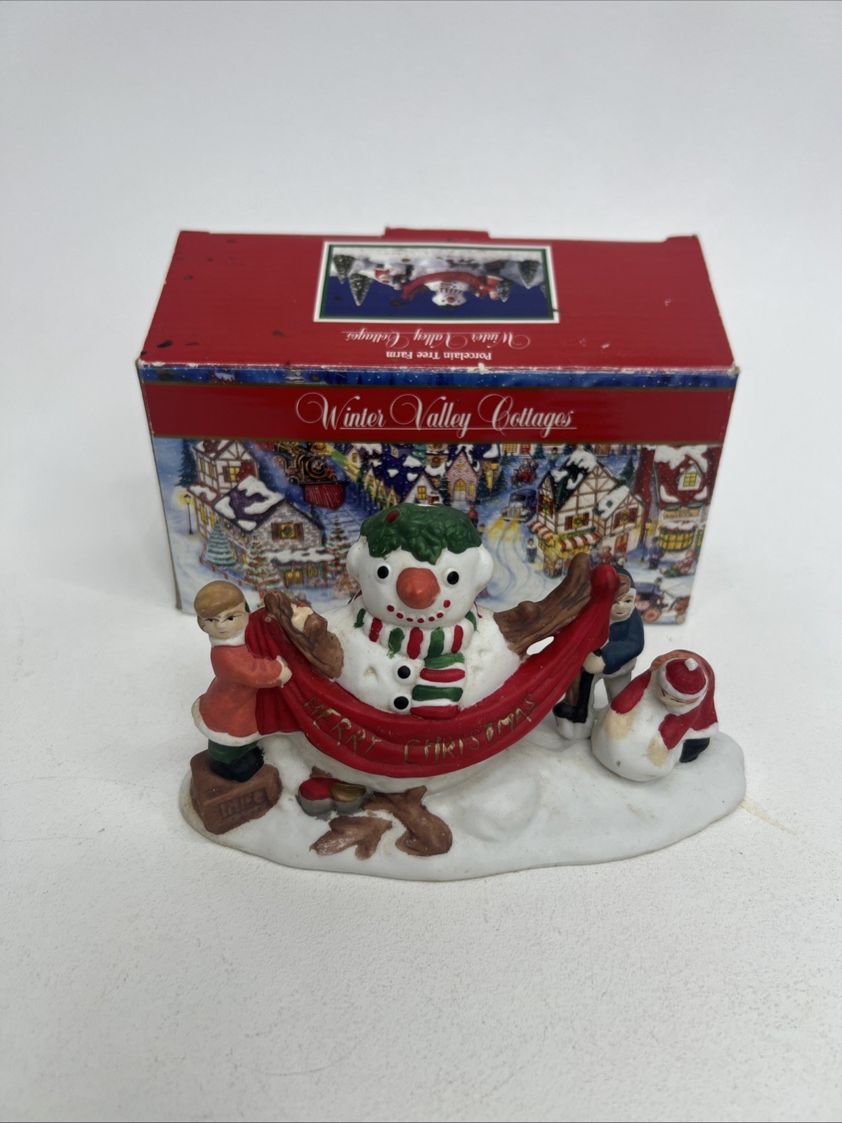 Vintage Winter Valley Cottages- Porcelain Tree Farm- Includes Box