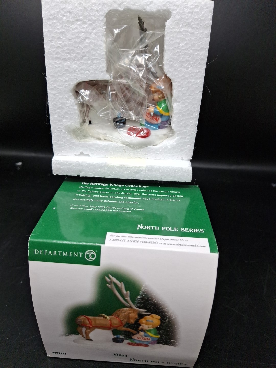 Department 56 Vixen #807237 North Pole Series Santa Reindeer Accessory