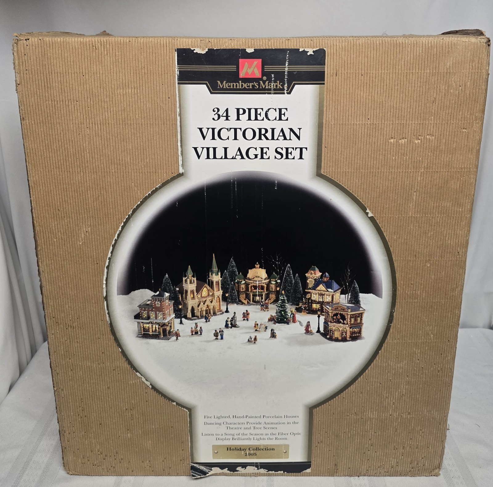 Member’s Mark 34 Piece Victorian Village Set Christmas Decoration Complete Works