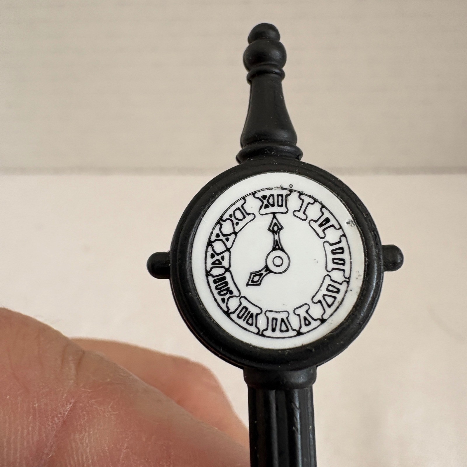 Department 56 Heritage Village Black Town Square Clock Miniature Accessory