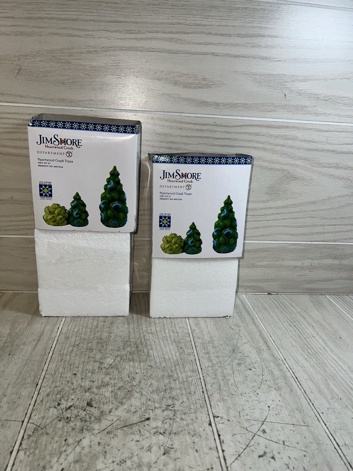 Jim Shore Heartwood Creek Dept 56 Trees (Set Of 2) # 4021344 Retired