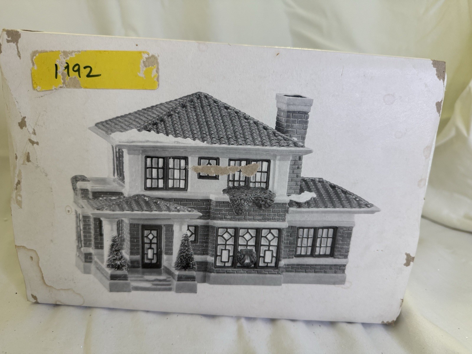 Department 56 Snow Village Prairie House, Hand Painted, Ceramic Porcelain, Boxed