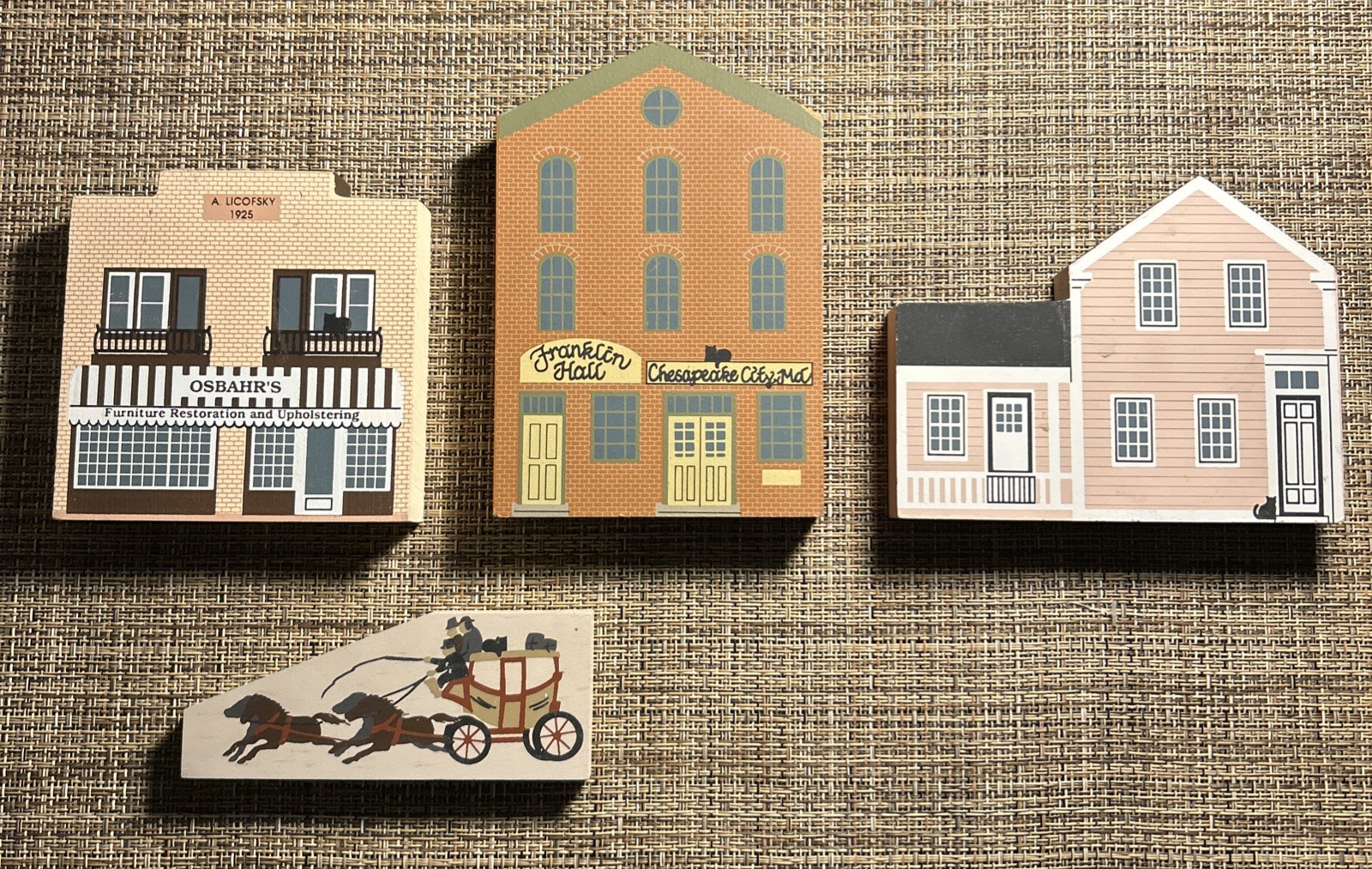 Vintage 1991-93 The Cat’s Meow Lot Of 3 Osbahr’s Upholstery Gish Home Frank Hall