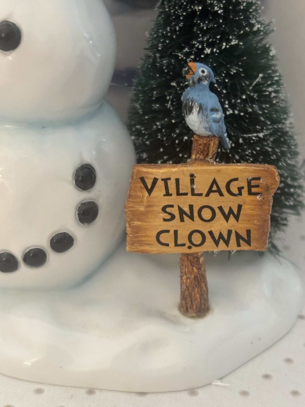 Dept 56 Village Snow Clown Snowman Snow Village Accessory Christmas Decor