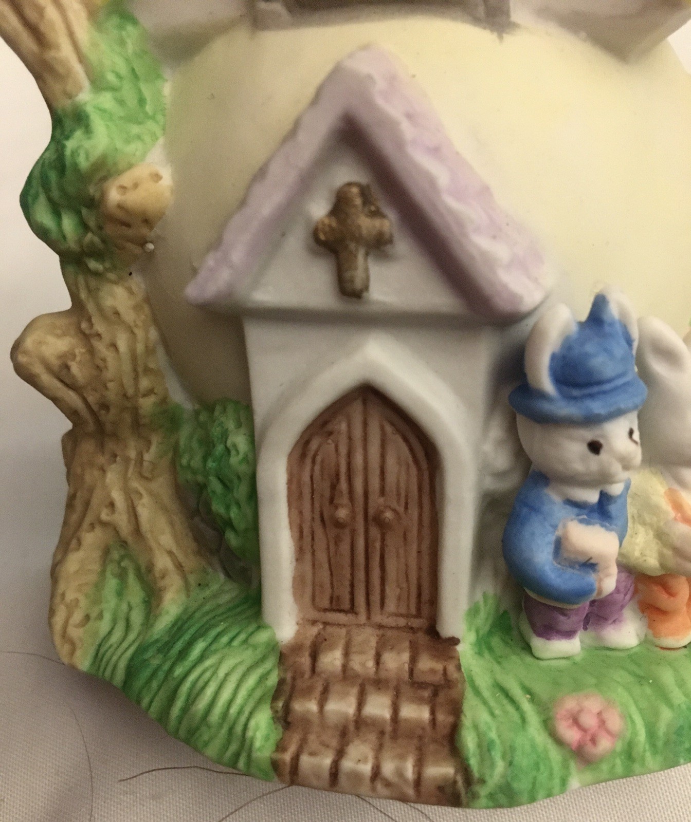 Vtg Cottontale Cottages Easter Village “Church” Easter Town 1999 Hand Painted