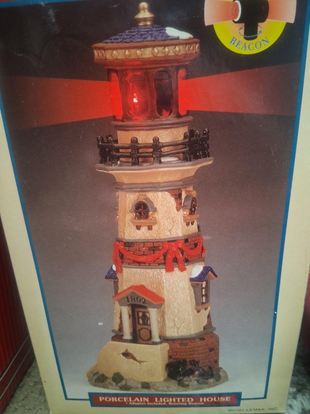 LEMAX PLYMOUTH CORNERS CHRISTMAS LIGHTHOUSE Rotating Beacon ONLY ONE ON EBAY!