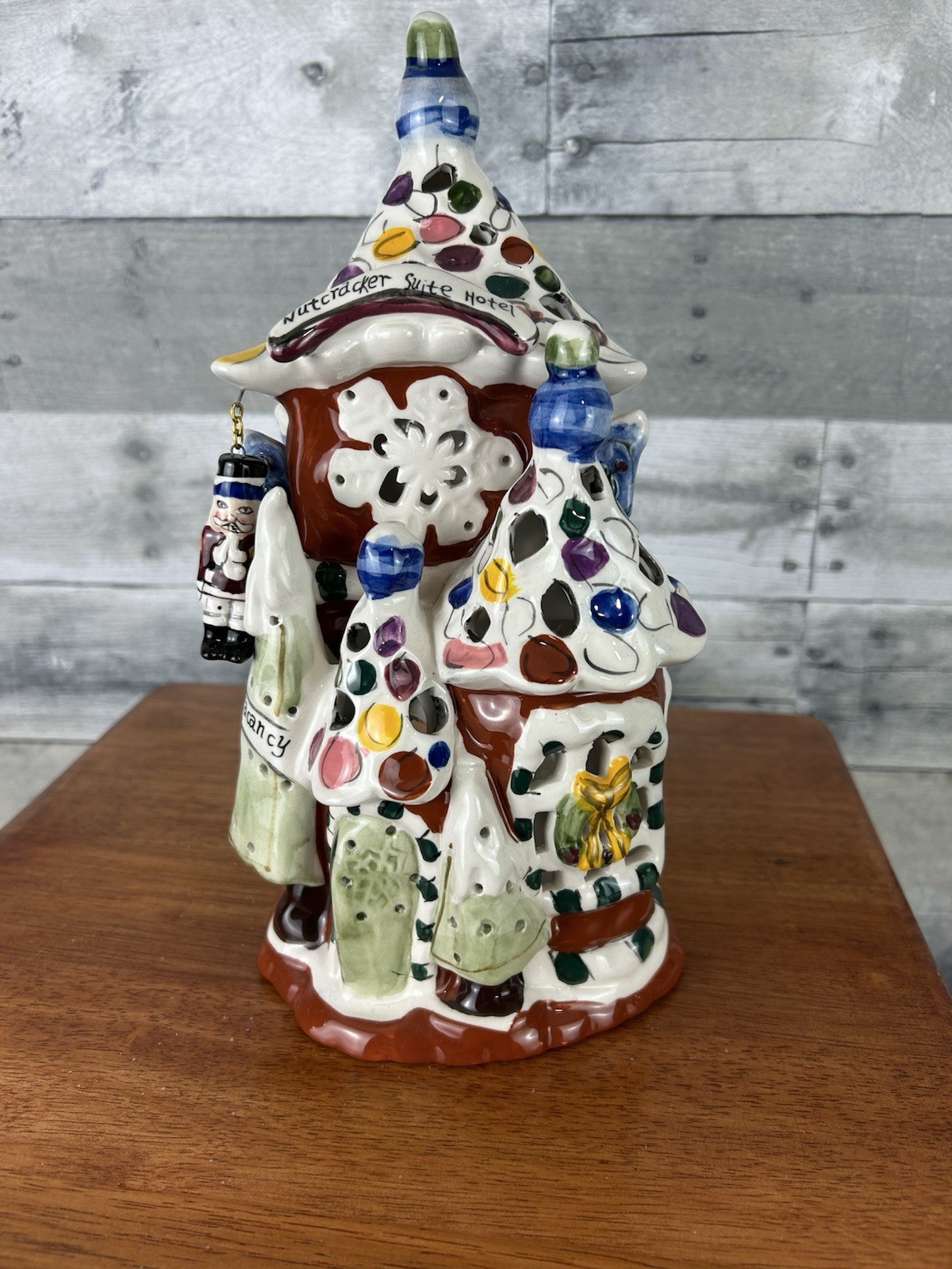 Blue Sky Clayworks Tea Light House Nutcracker Suite Hotel Sign Heather Goldminc