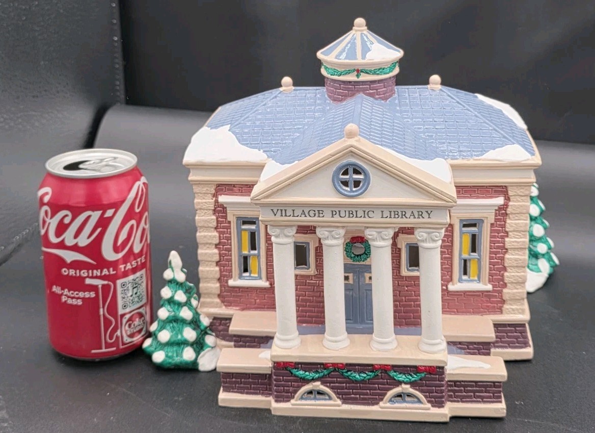 Dept 56 Snow Village Public Library Christmas Village #5440-2 Unboxed 1993