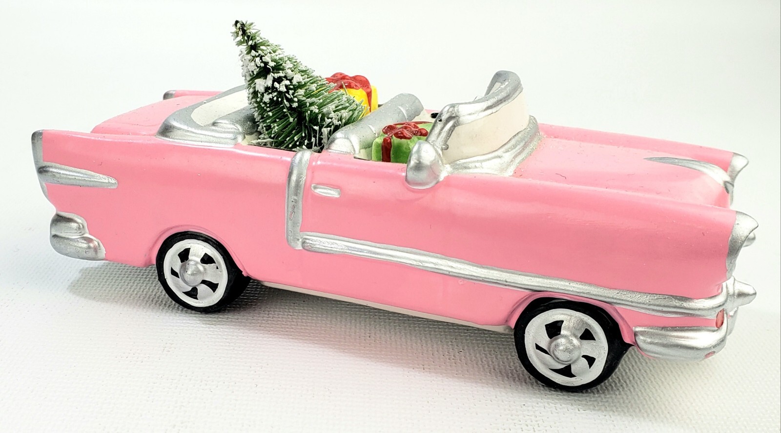 Dept 56 Christmas Cadillac Pink Snow Village Accessory Figurine Bottle Brush