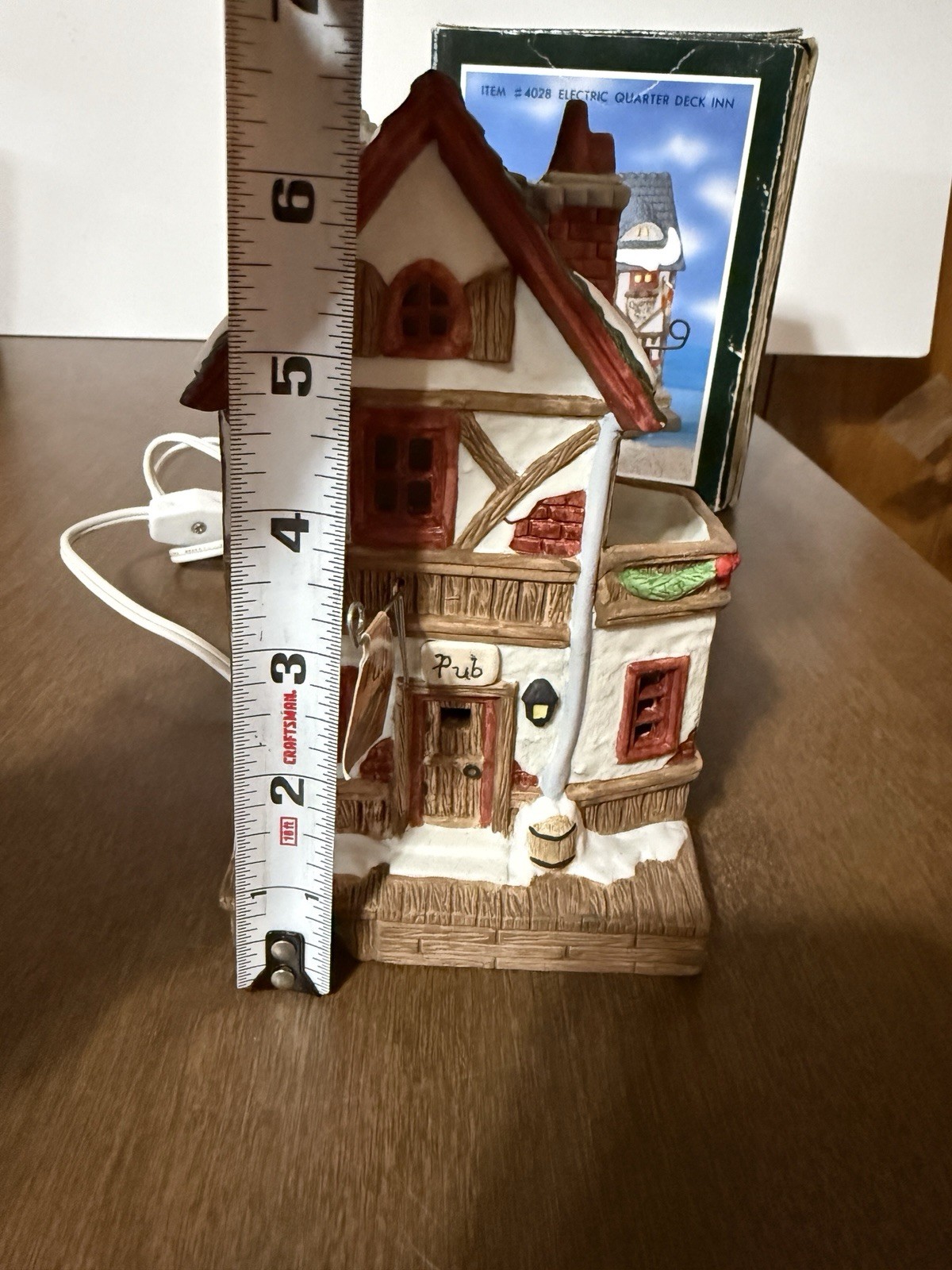Pacific Rim Charter Collection #4028 Electric Quarter Deck Inn Lighted Village
