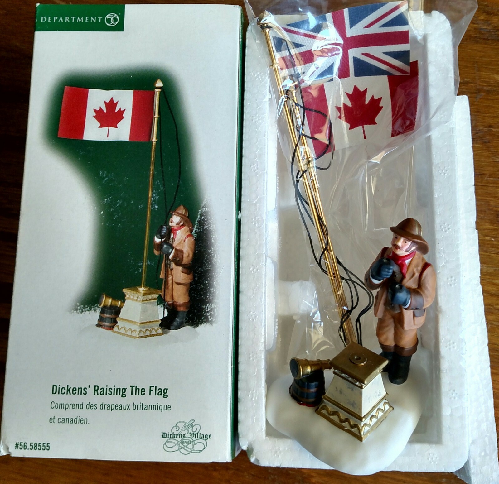 Dickens Raising The Flag #58555 Department 56 Dickens Village-BUYER GUARANTEE