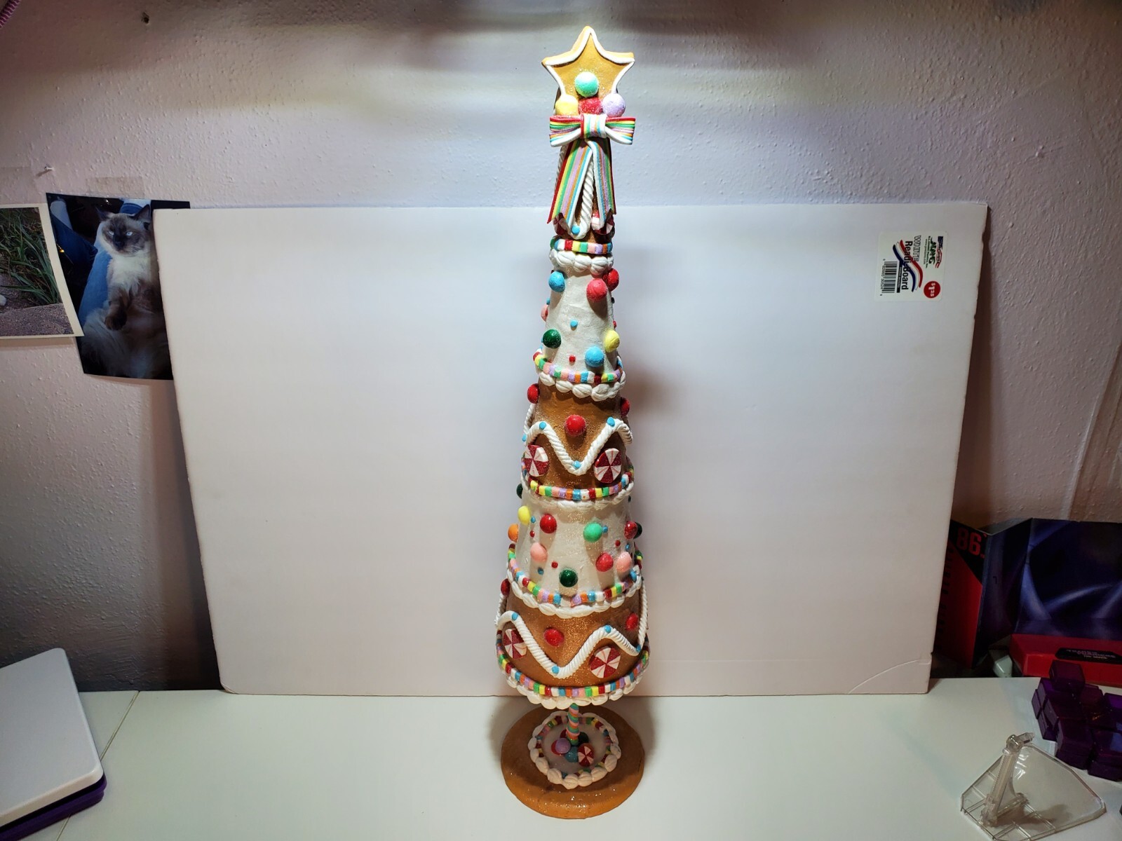 Cupcakes and Cashmere 27″ Gingerbread Claydough Christmas Tree with Sweet DecorL