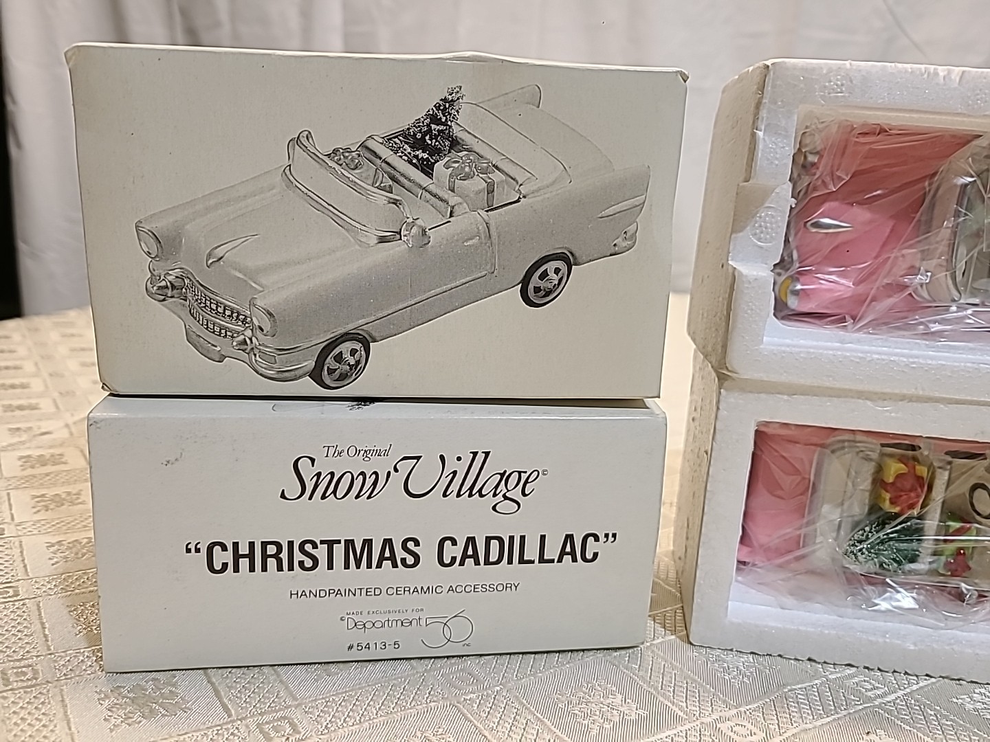 2 – Department 56 Snow Village Christmas Cadillac 5413-5
