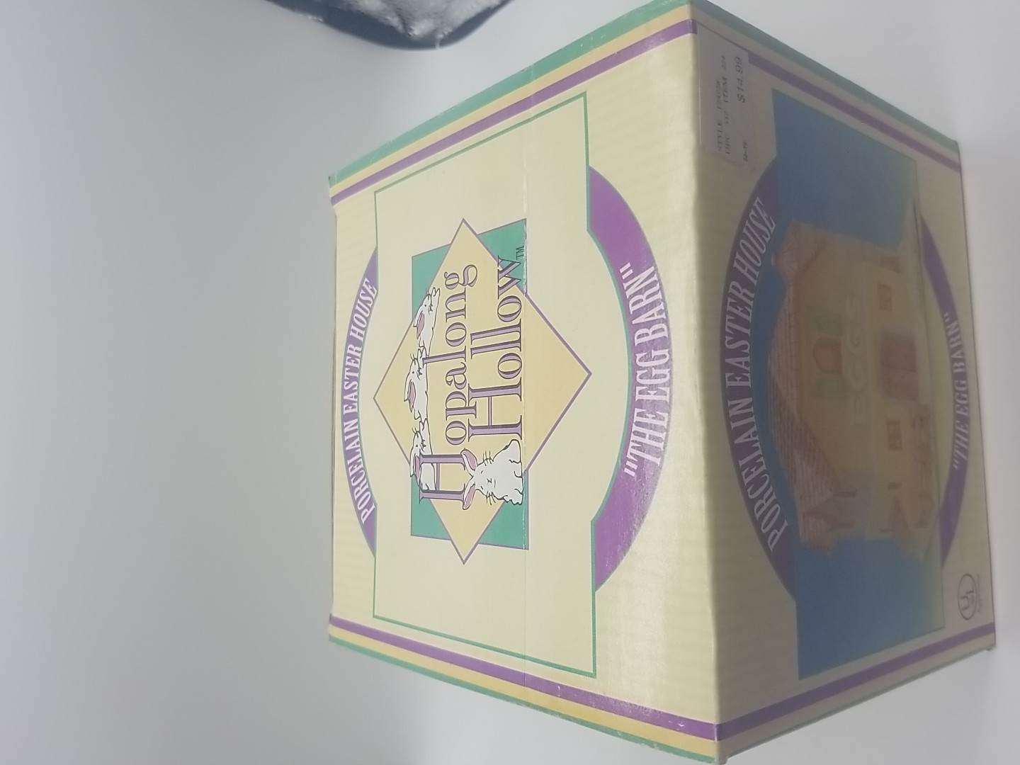 Vintage Hopalong Hollow The Egg Barn Porcelain Easter House NIB 1993