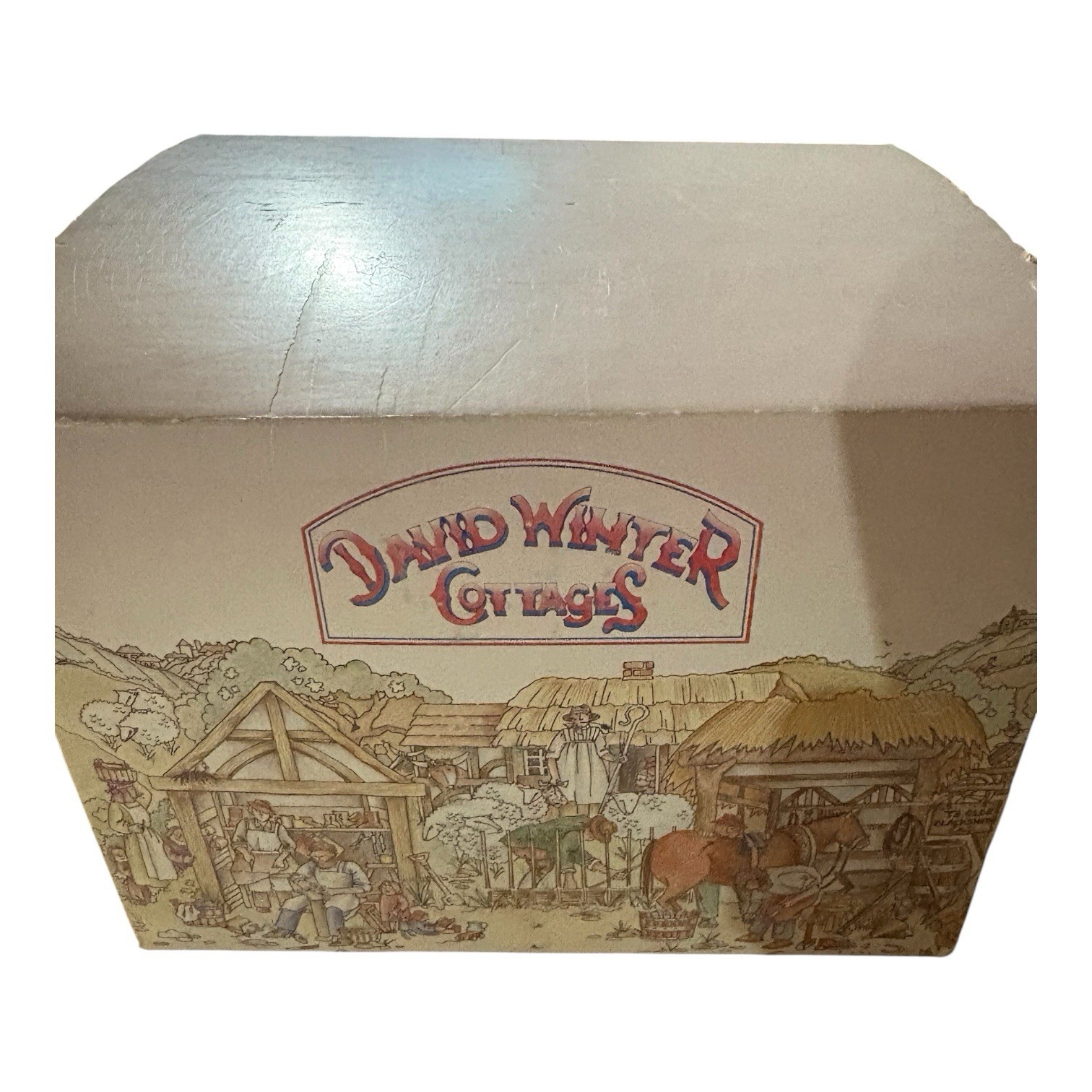 David Winter Cottages Triple Oast House Vintage 1981 Handmade Hand Painted Boxed