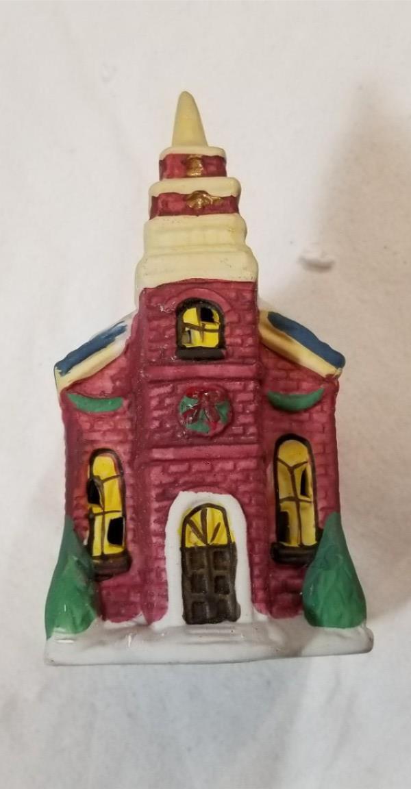 10 Piece Lighted Village Set Christmas Town Holiday Display Snow Buildings