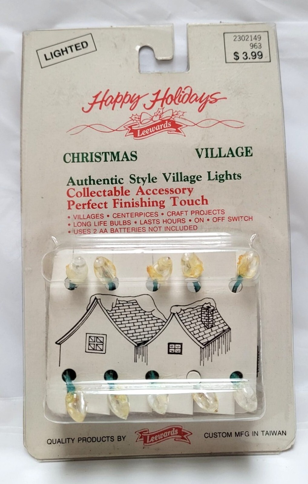 Vintage Leewards Christmas Village Lights Accessory Dept 56 Lemax Compatible NOS