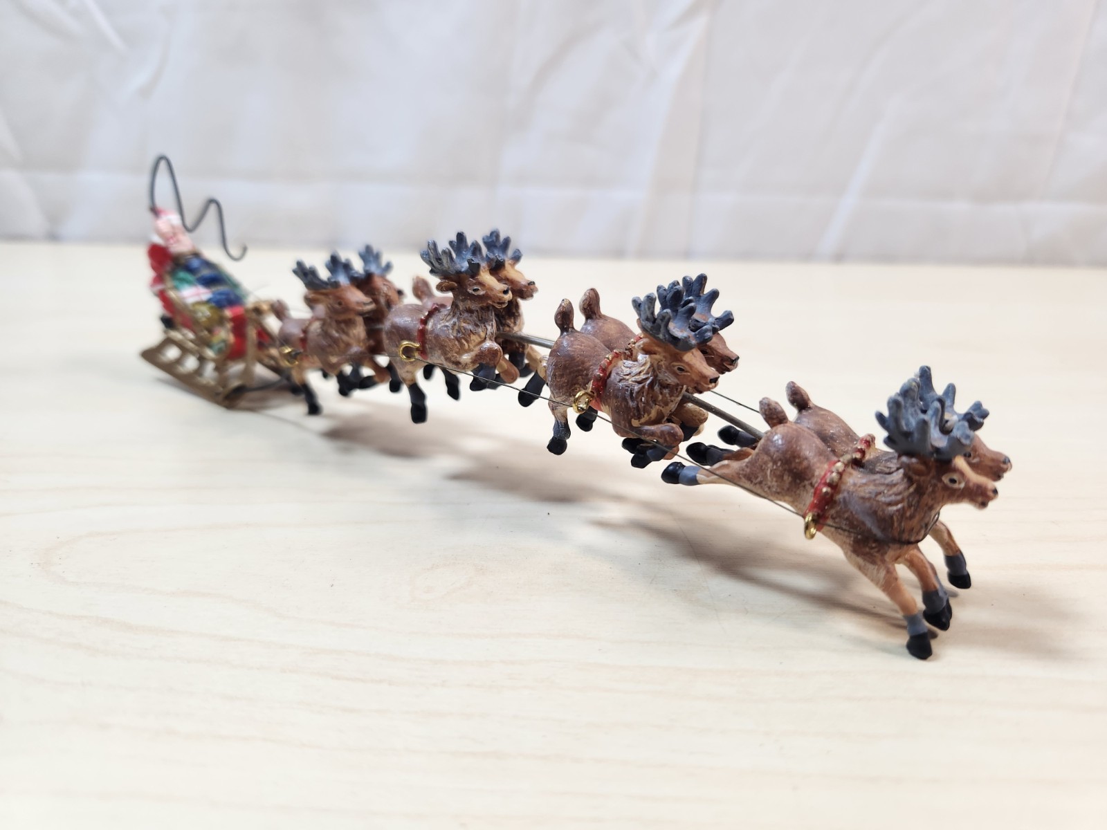 Department 56 Santa Sleigh 8 Reindeer Christmas Figurine Up Up Away Replacement