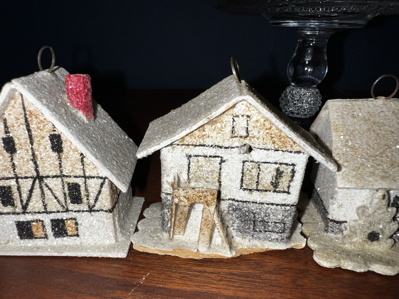 5 Vintage Putsz Village houses made in Czechoslovakia plus one made in China