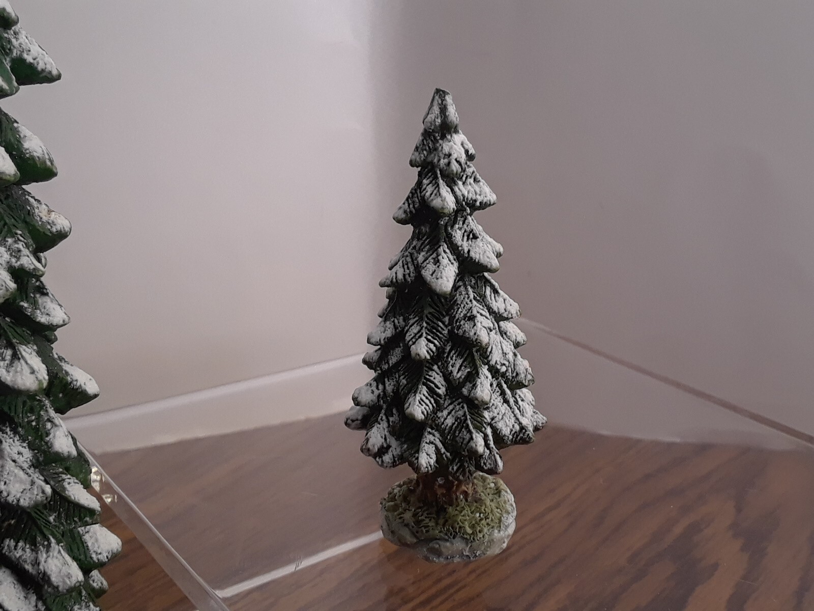 Dept 56 Set Of 2 Trees, Christmas Village 9 And 3 Inches, Snow Detailed