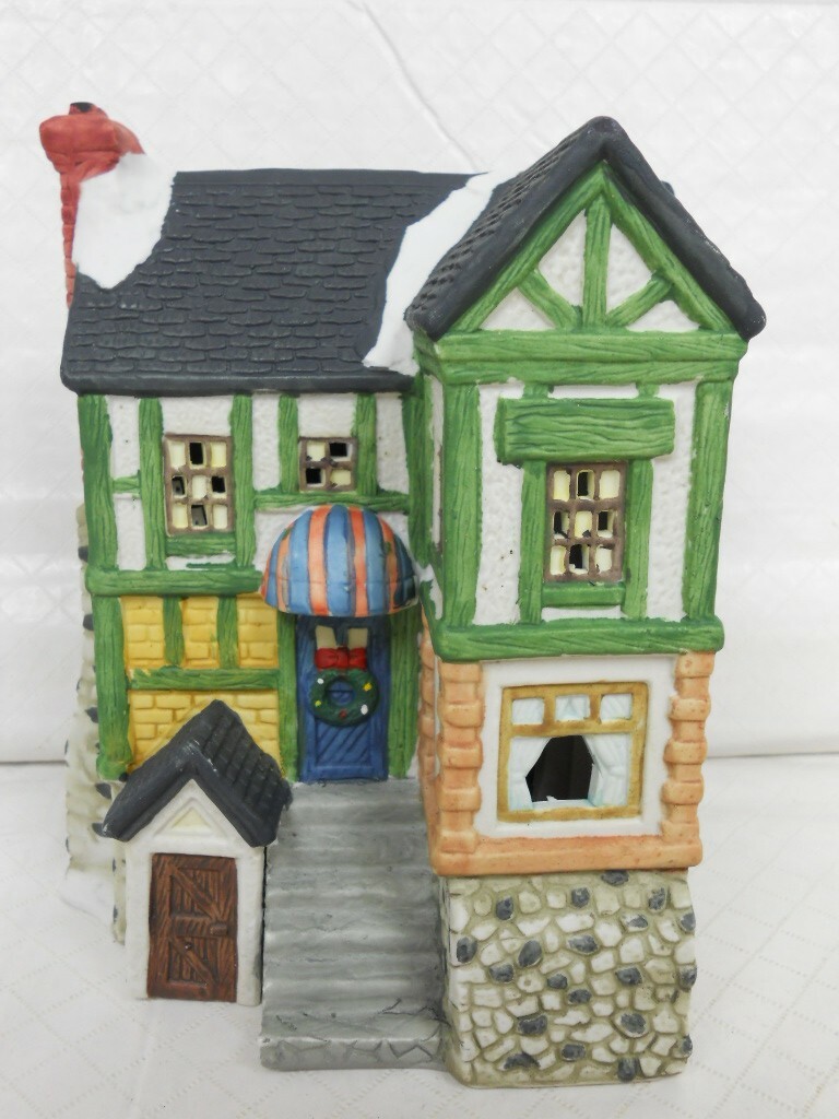 Dickens Collectable Lighted Ceramic House – Christmas Village Towne Series – 7″