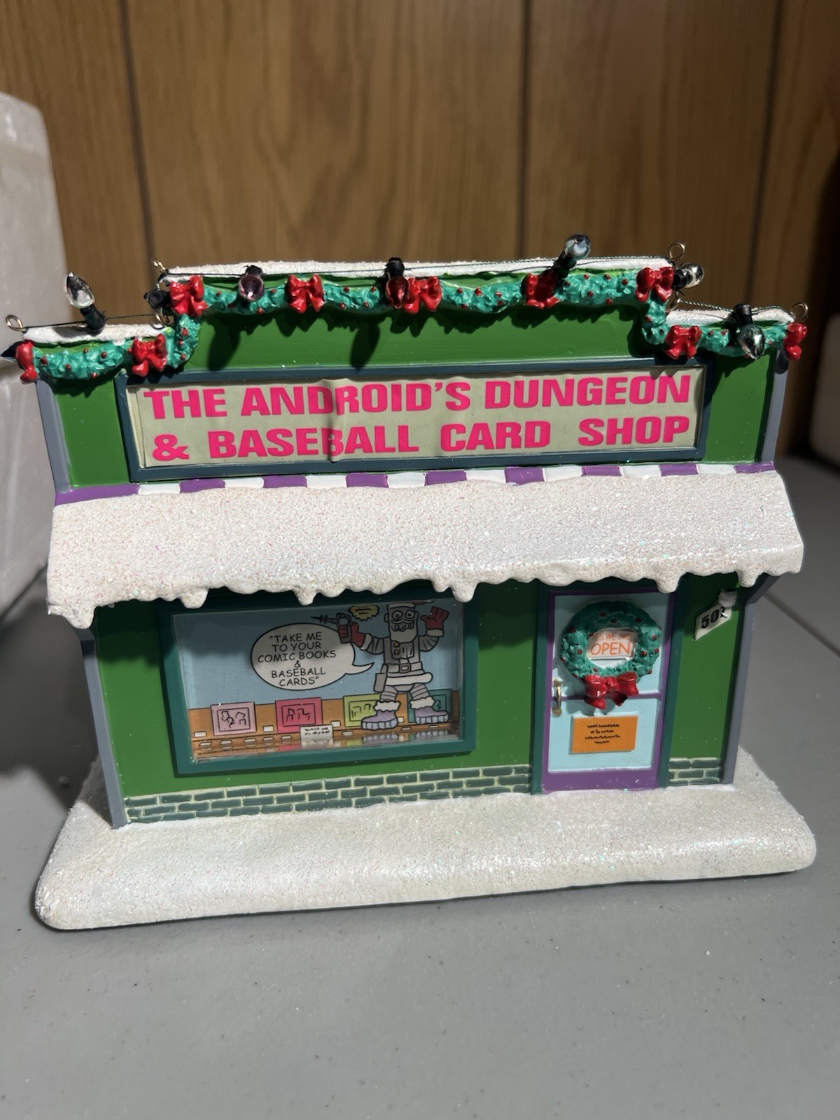 Simpsons Christmas Village Hawthorne The Android’s Dungeon & Baseball Card Shop