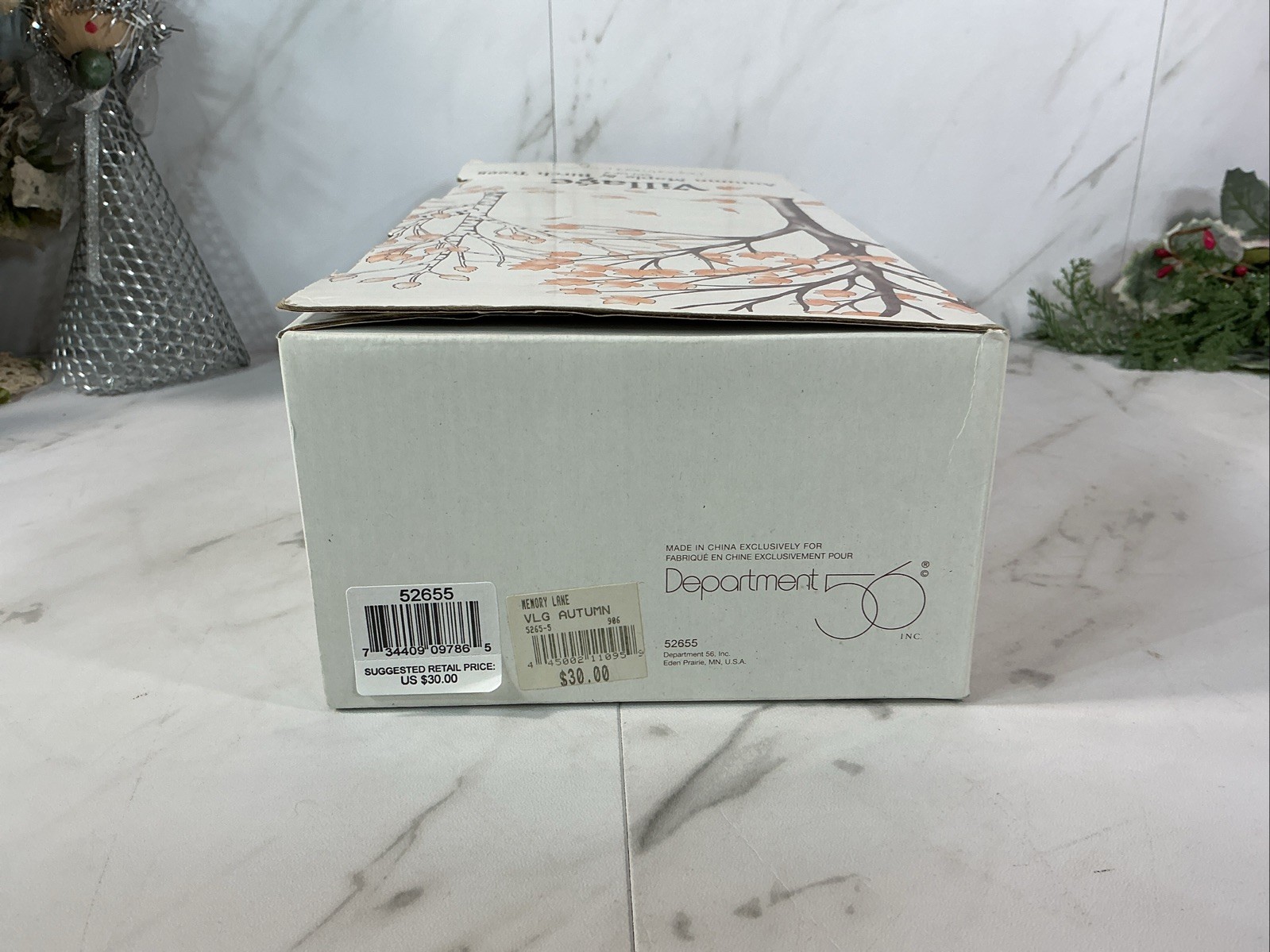 DEPARTMENT 56 VILLAGE Autumn Maple & Birch Trees~Set of 4~NEW IN BOX