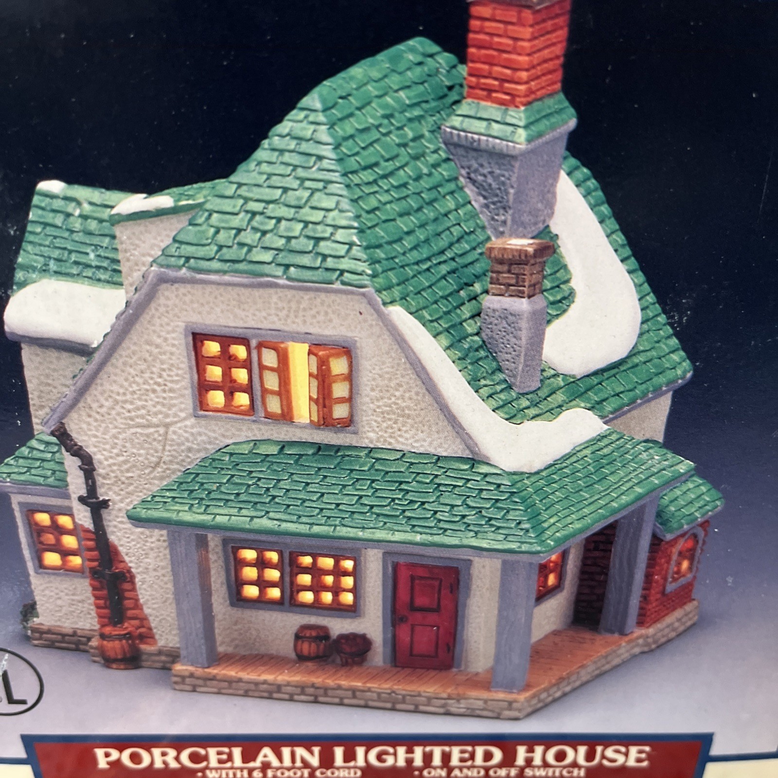 1994 Lemax Dickensvale Porcelain Lighted House w Light Cord #45127