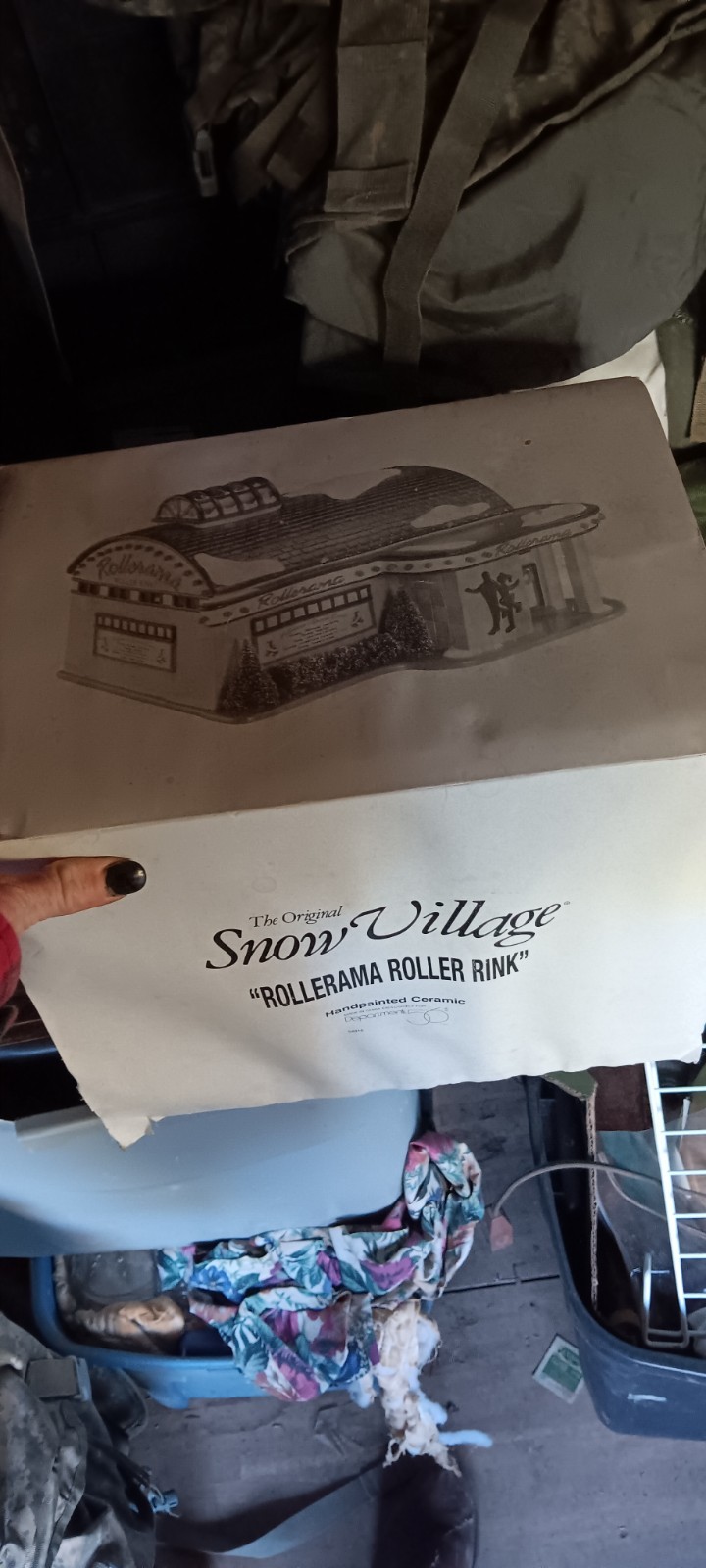 Department 56 Snow Village Rollerama Roller Rink Ceramic Hand Painted Boxed