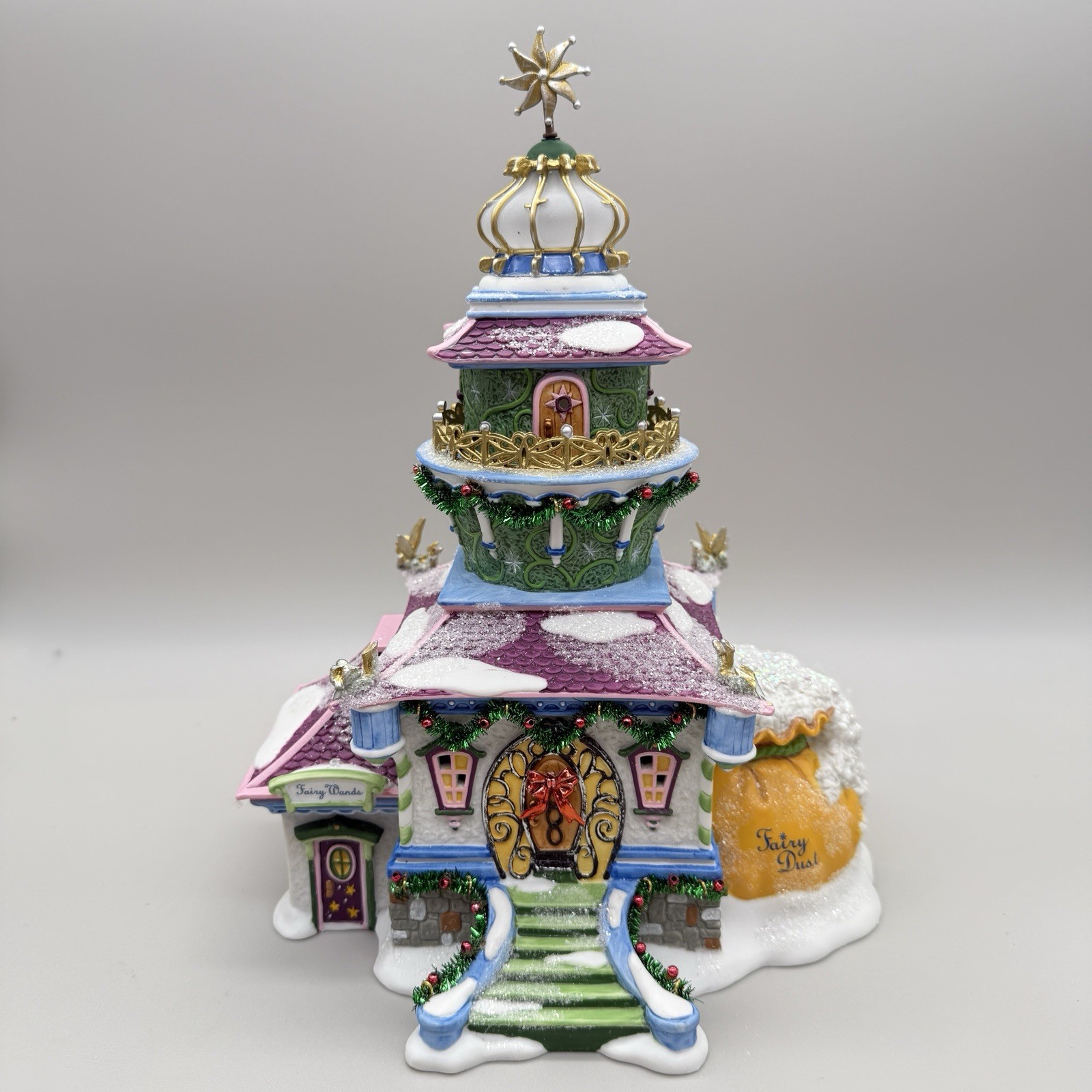 Vintage Dept 56 Disney North Pole Tinker Bell’s Lighthouse 802825 W/ Box READ