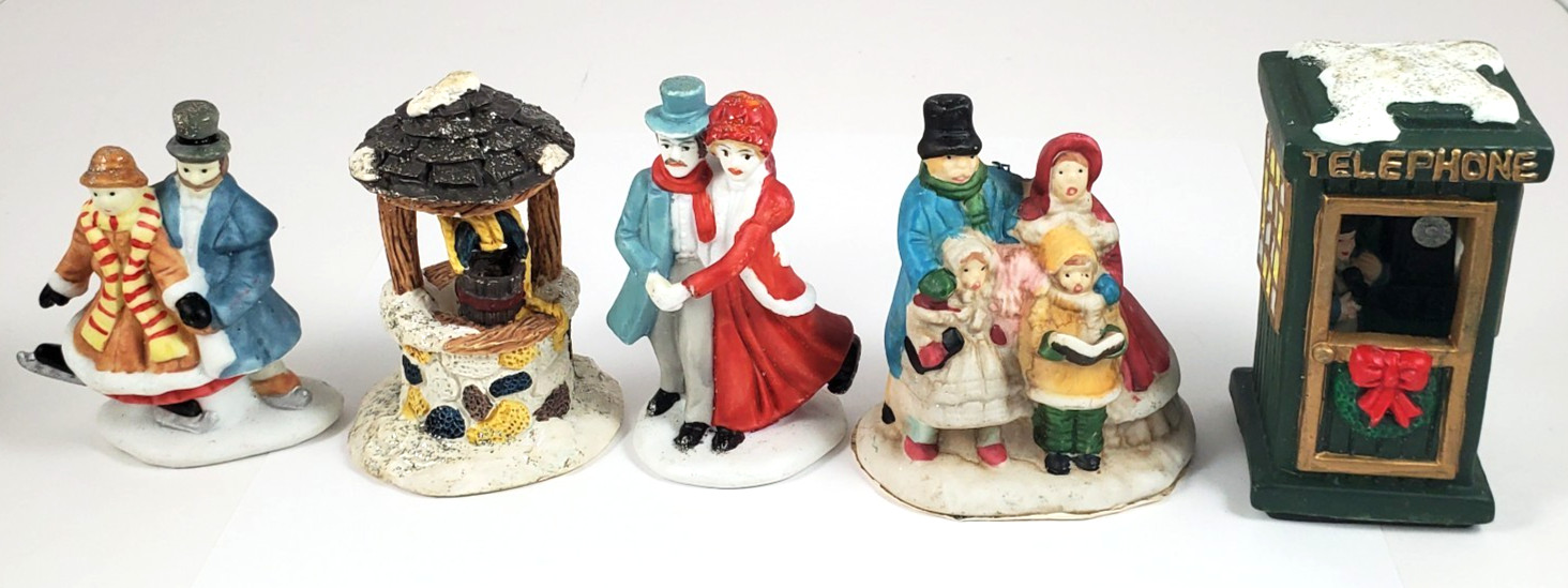 Christmas Town People & Accessories-58pc Mixed Lot -Lemax~Dept 56~O’Well~Other