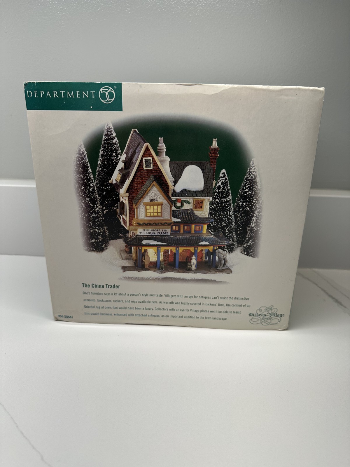 Dept 56 The China Trader” Dickens Village Lighted Building 58447 *read*