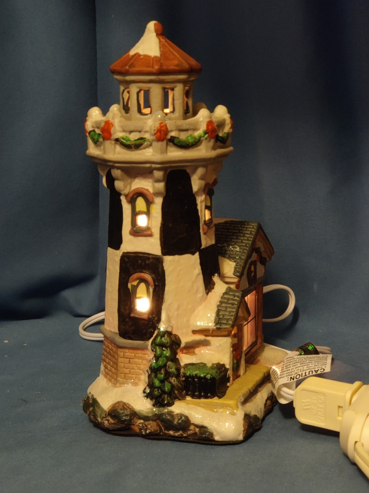 Victoria Falls Porcelain Lighted Lighthouse 7″ Tall Collector Series 6