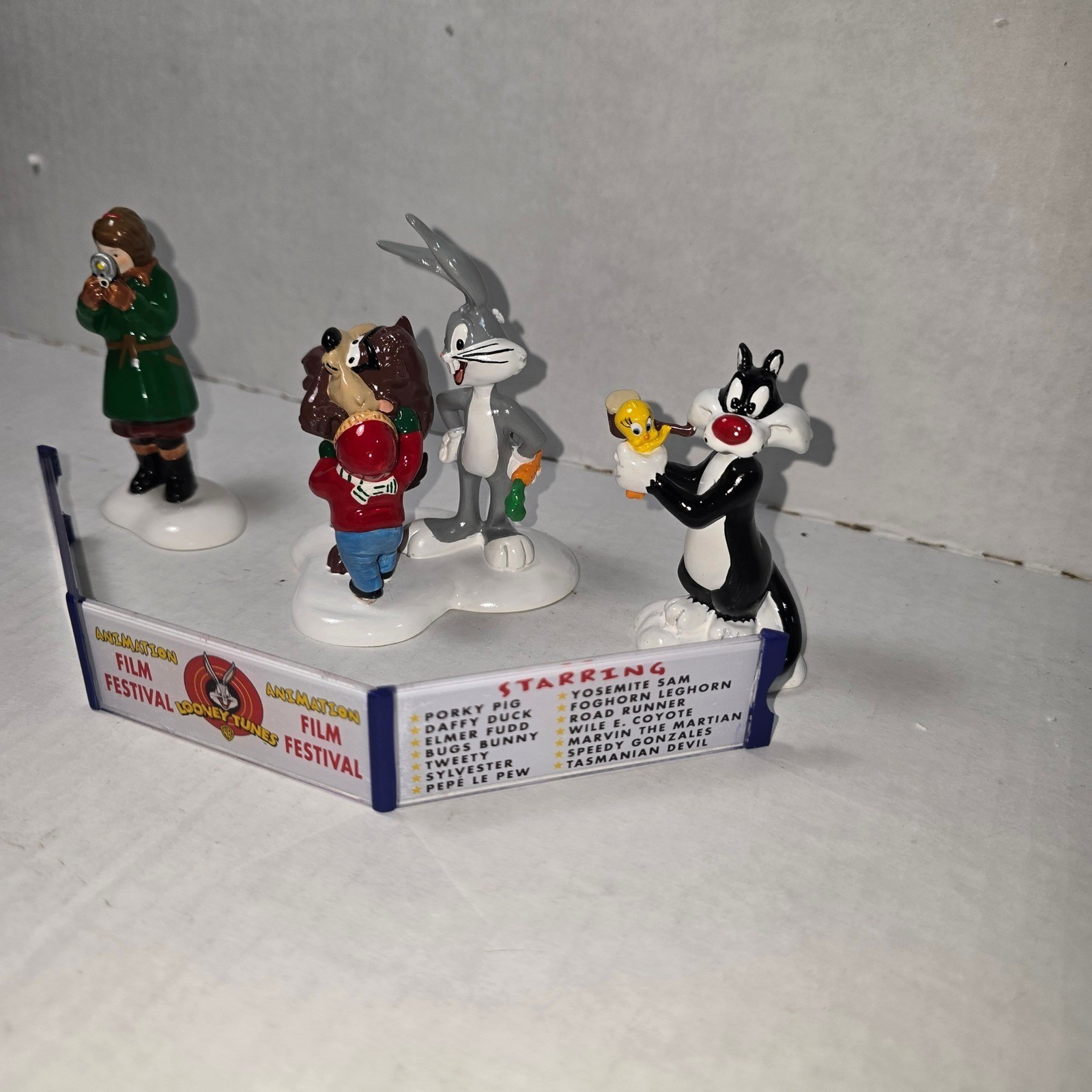 Department 56 Looney Tunes ANIMATION FILM FESTIVAL Set of 4 New in Box