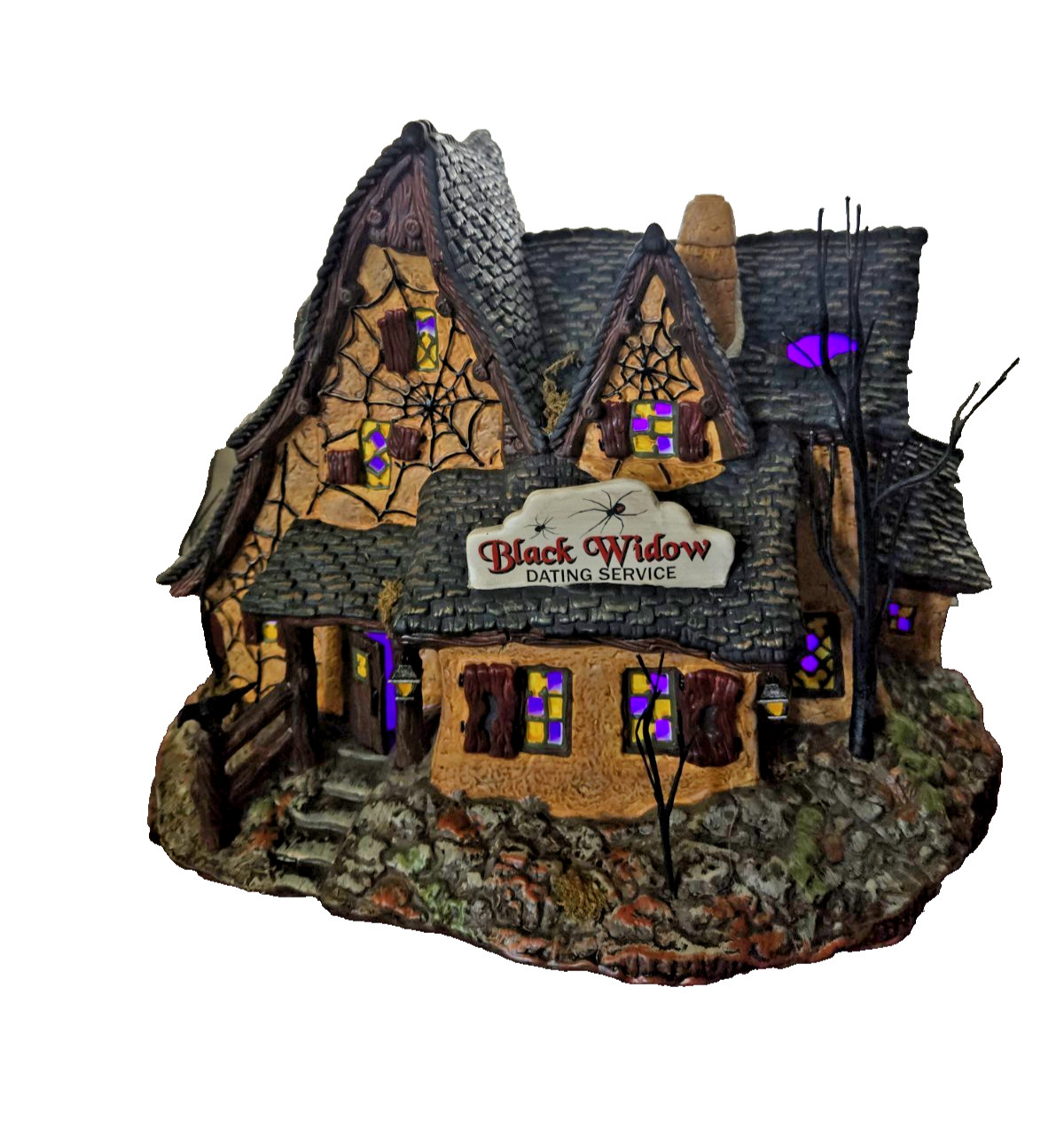 Department 56 Snow Village Halloween Black Widow Dating Service #805676 2008