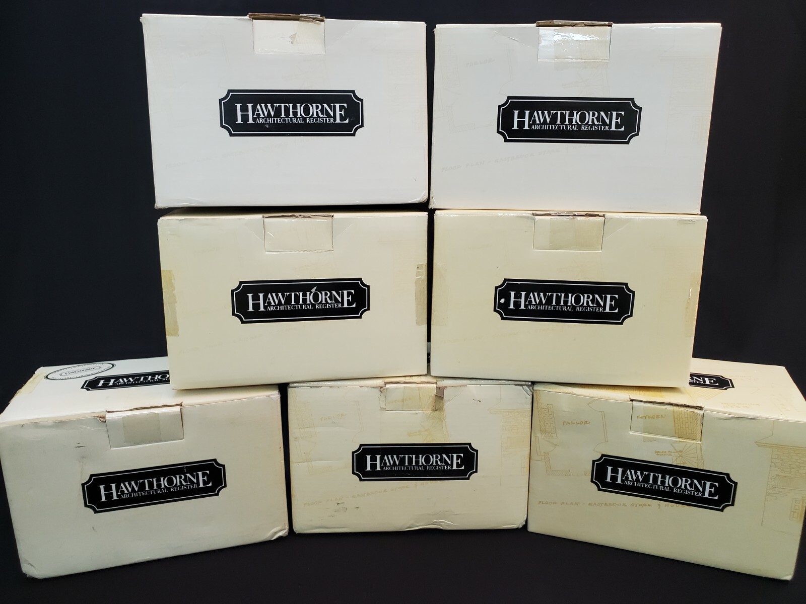 Lot of 7 Thomas Kinkade Lamplight Village Hawthorne Sculptures (NOT LIGHTED)