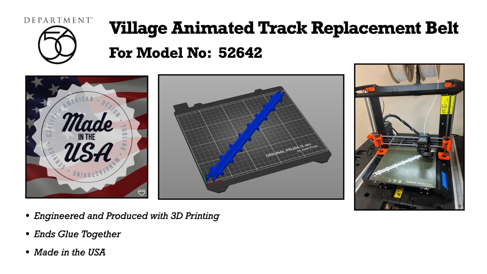 Department 56 Village Animated Track Replacement Belt (TRACK NOT FOR SALE)