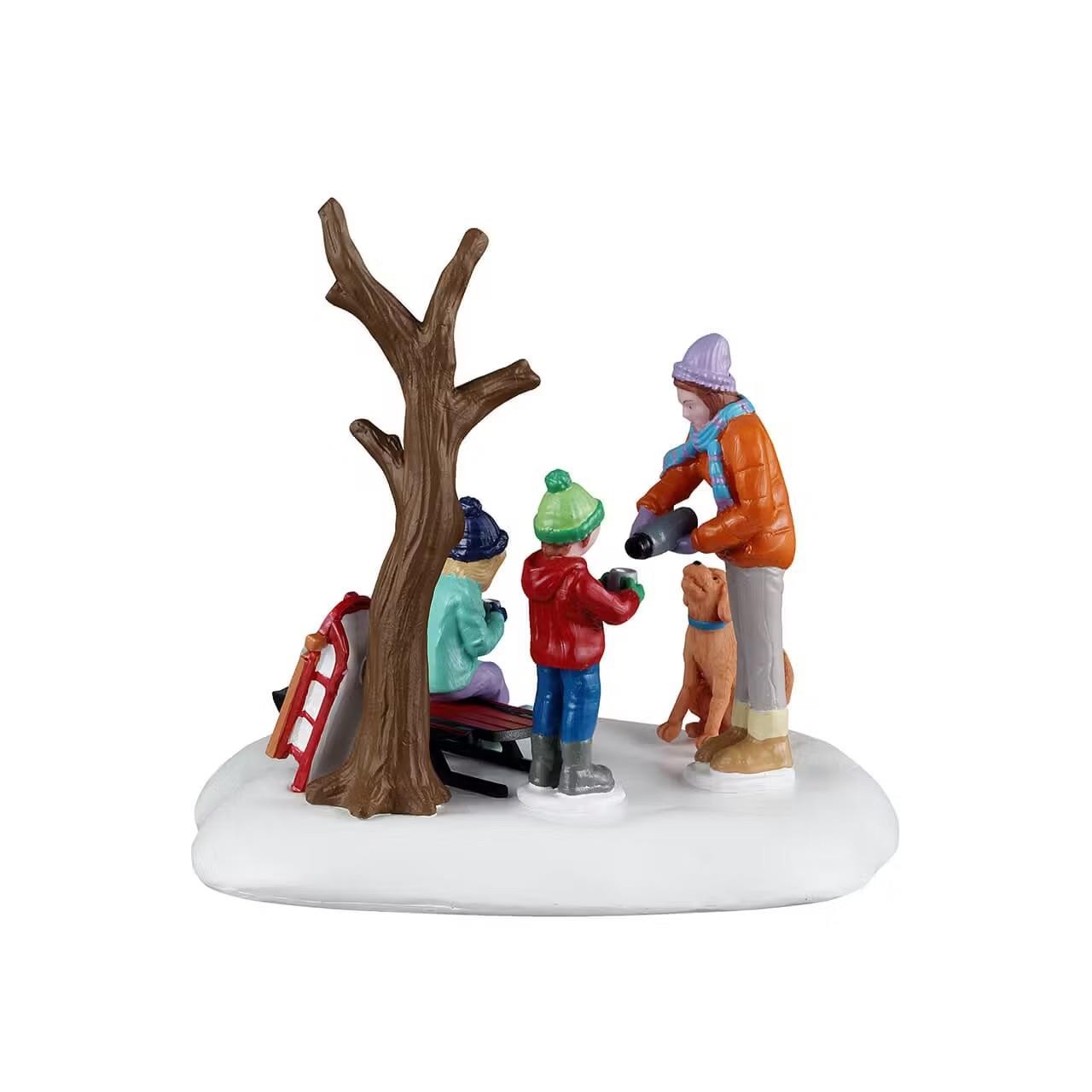 Lemax General Products Accessory Cocoa Time w Mom Kids & Dog Christmas 53739