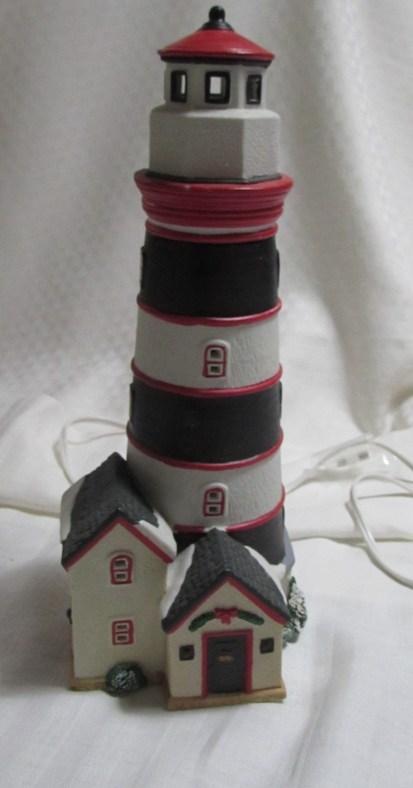 Vintage 1998 Lemax Plymouth Corners Lighted House Flashing Lighthouse No Box