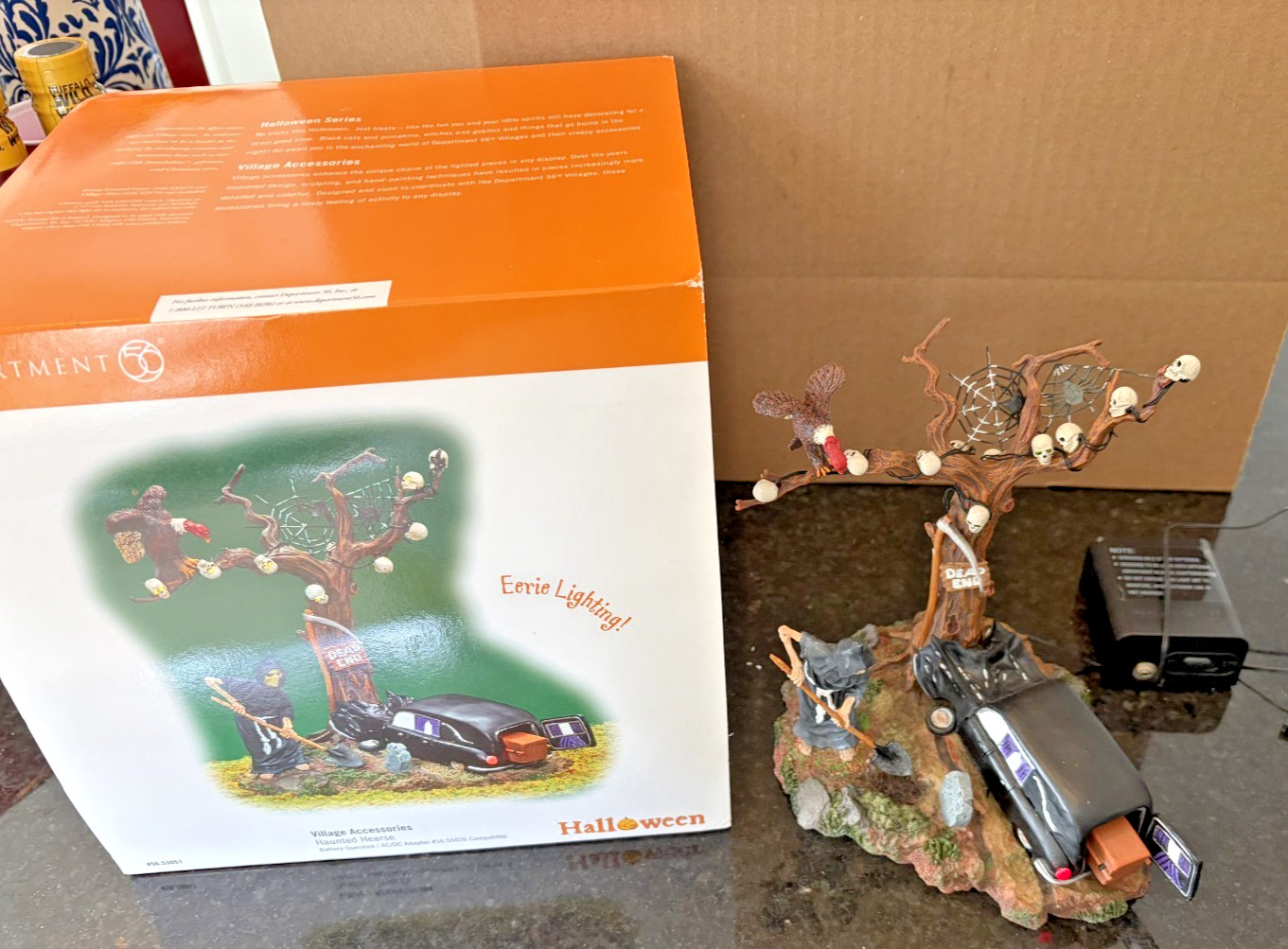 Dept 56 Haunted Hearse Halloween Village Accessory Works In Box Retired