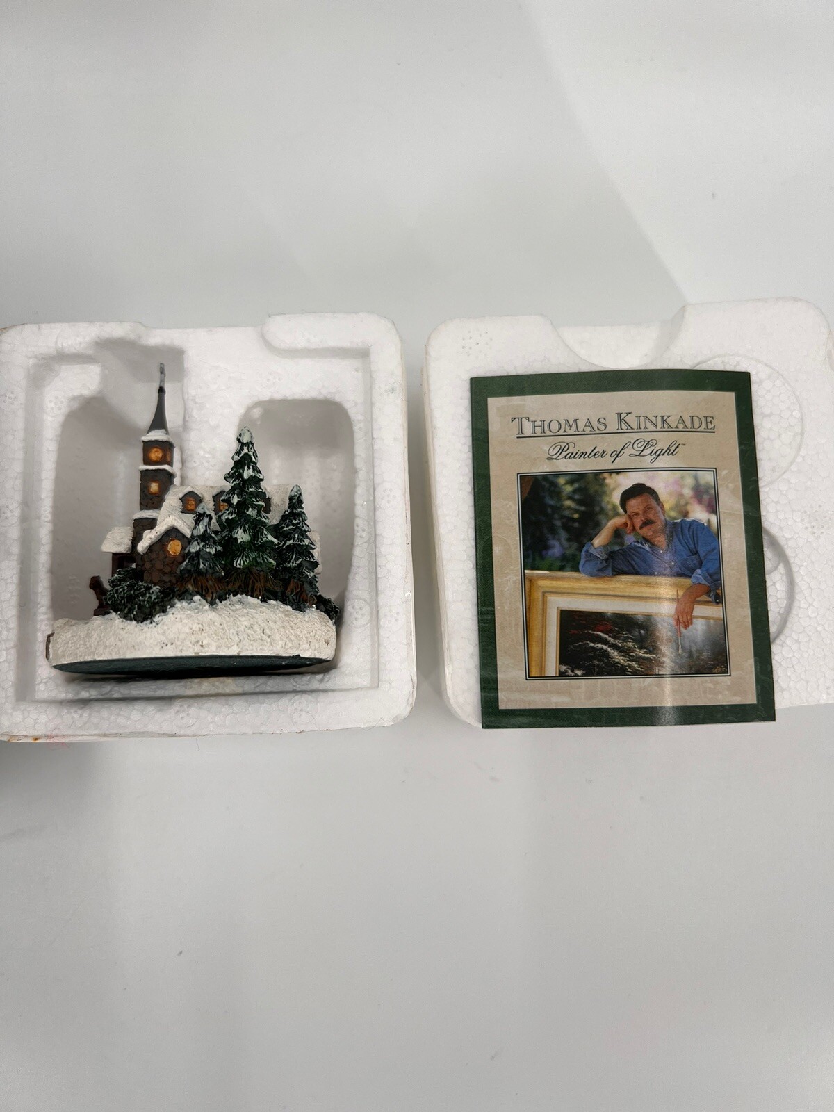 Vtg 1999 Thomas Kinkade MIB Sunday Evening Sleigh Ride Mini Sculpture Christmas