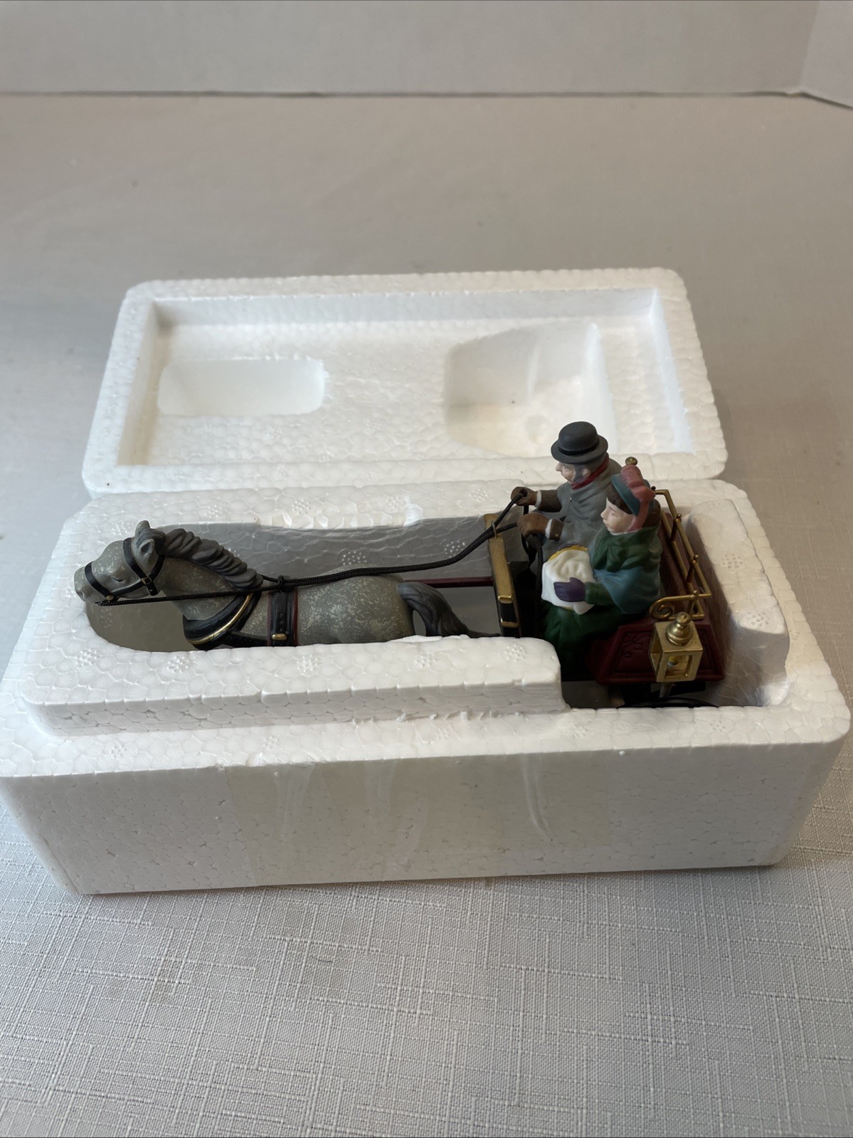 Dept 56 Heritage Dickens Village Collection Red Christmas Sulky #58401
