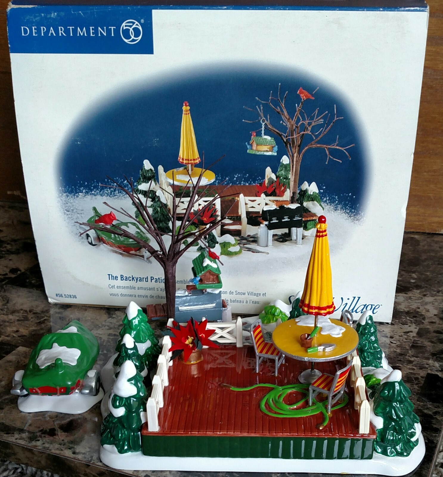 The Backyard Patio #52836 Snow Village Department 56 -BUYER GUARANTEE