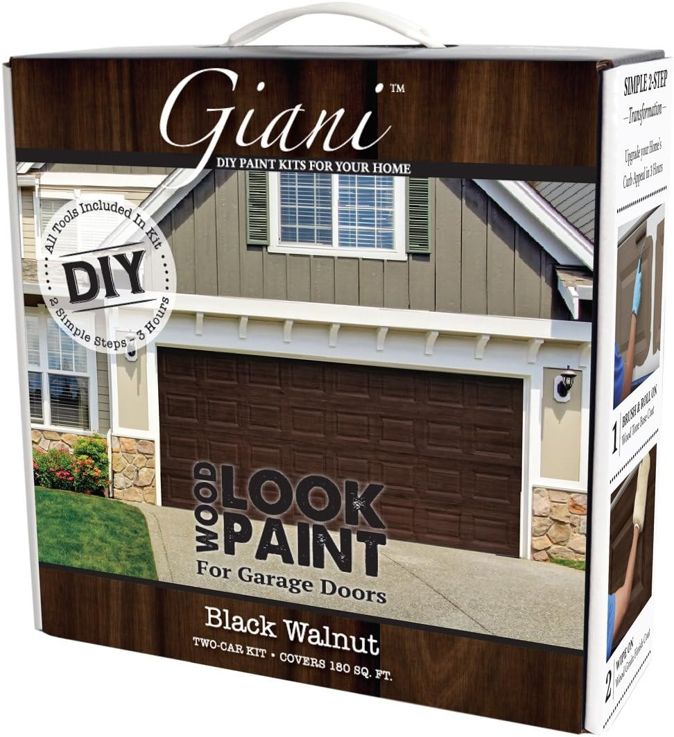Wood Look Paint Kit for Garage Doors – Black Walnut (2 Pack)