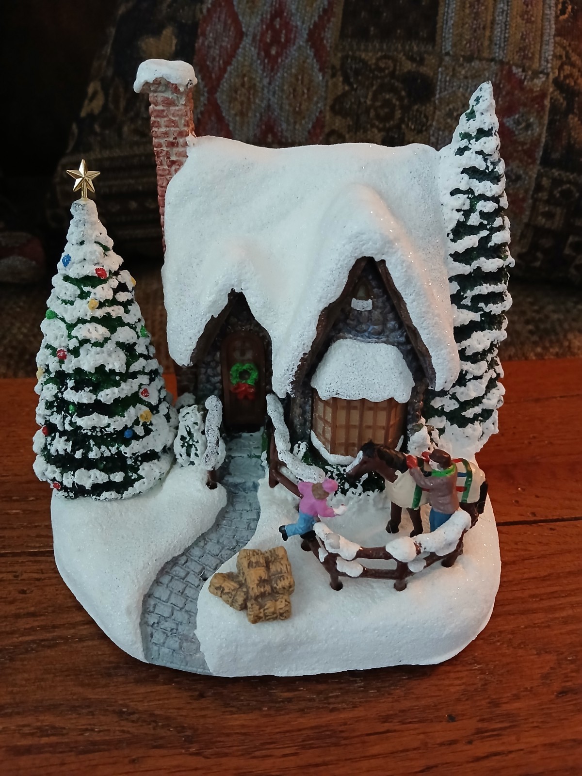 Vintage 1996 Thomas Kinkade Studios Teleflora – A CHRISTMAS WELCOME Lighted…