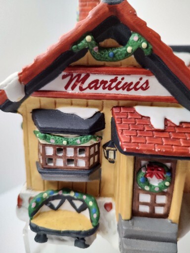Vintage ’91 It’s a Wonderful Life Martini’s Bar Bedford Falls Lighted HTF RSVP
