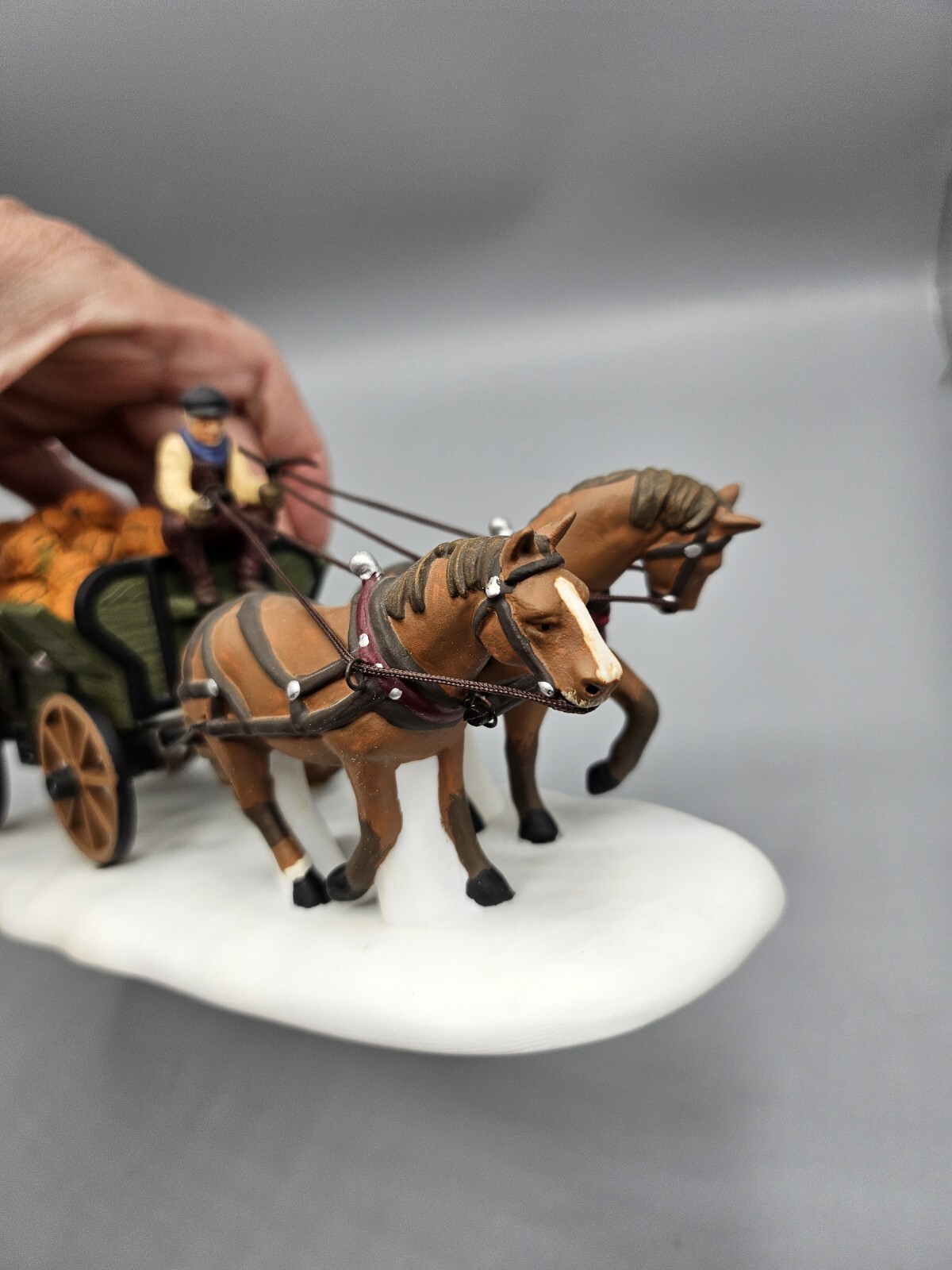 DEPT 56 Retired 1995 Heritage Village Fall HARVEST PUMPKIN HORSE WAGON 56591