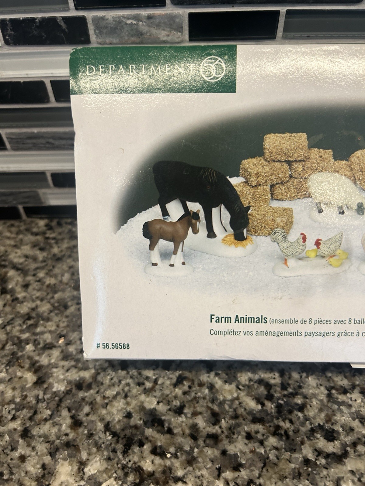 Department 56 Farm Animals Heritage Village Collection With 8 Hay Bales #56588