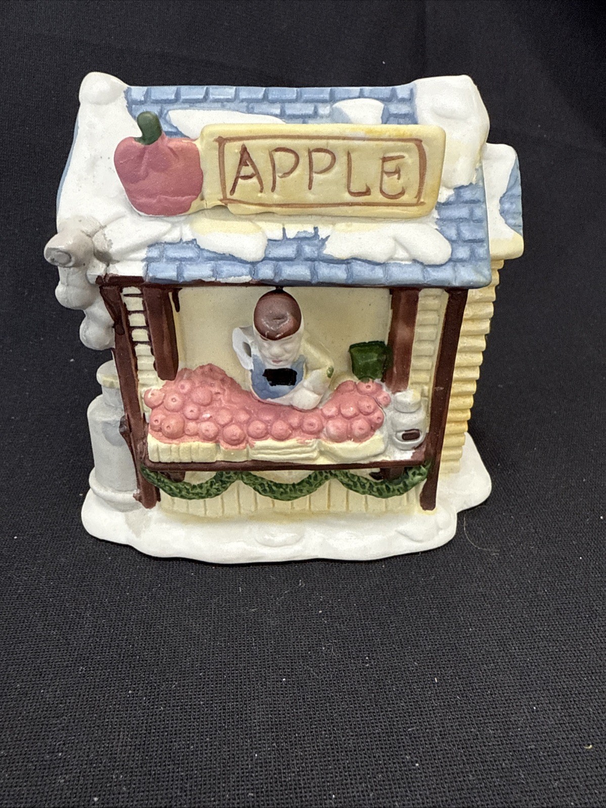 DICKENSVILLE COLLECTABLES BY NOMA 1991 PORCELAIN APPLE STAND